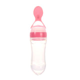 Infant Silicone Baby Feeding Bottle with Spoon Food Rice Cereal Bottle