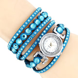 Women's Watch Wave Fashion Casual Analog Quartz Rhinestone Watch Bracelet Watch