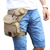 Xiniu Men leg waist bag thigh fanny pack multifonction Canvas Money Belt Casual Man Waist Bag sacoche cuisse pochete homem#LRSS