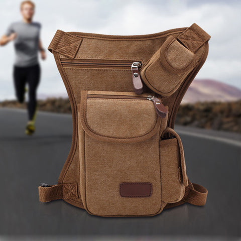 Xiniu Men leg waist bag thigh fanny pack multifonction Canvas Money Belt Casual Man Waist Bag sacoche cuisse pochete homem#LRSS