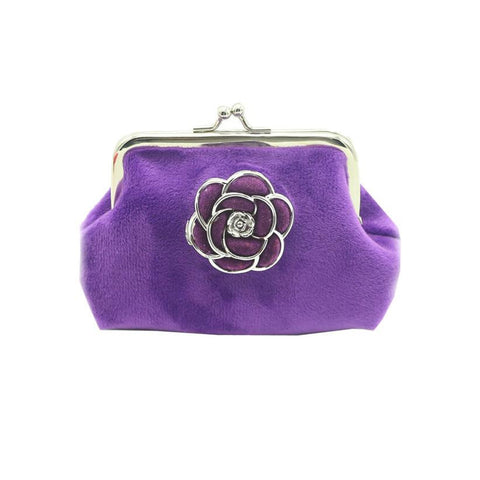 Women Wallets Lady Flannel Retro Vintage Flower Small Wallet Hasp Purse Clutch Bag #LREW