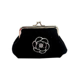 Women Wallets Lady Flannel Retro Vintage Flower Small Wallet Hasp Purse Clutch Bag #LREW