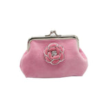 Women Wallets Lady Flannel Retro Vintage Flower Small Wallet Hasp Purse Clutch Bag #LREW