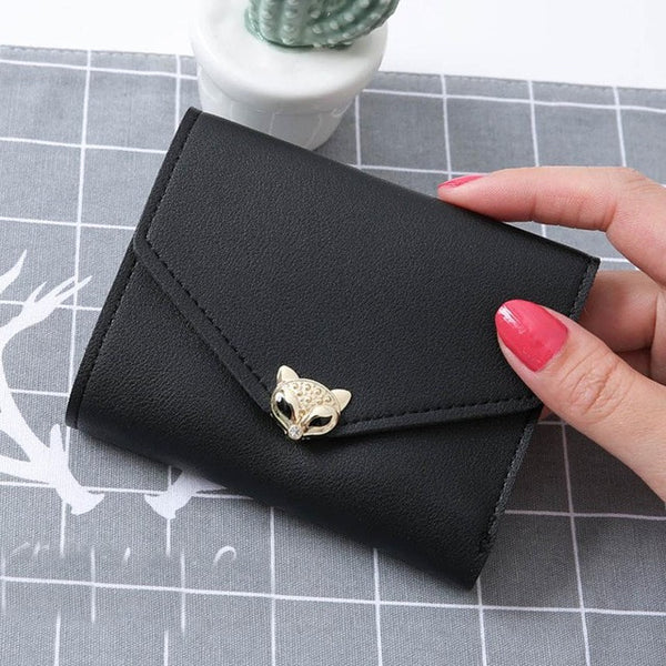 Xiniu women wallets luxury brand wallets designer purse Female cartoon wallet Fox Head Short Purses #6M