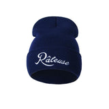 Unisex beanie Caps Raleuse Letters Embroidery Fashion Keep Warm Wool  Knitted Earmuffs Hats Men Women solid colors ski gorros