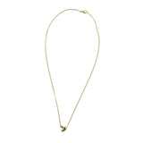 SUSENSTONE Simple Smooth Small Women Heart Crystal Rose Gold Pated Pendant NecklaceJewelry