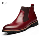 Tangnest Newest 2018 Men's Ankle Boots British Style Cow Split Leather Chelsea Boots Casual Rubber Shoes Man Size 38-44 XMX533