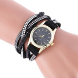 Wrap Around Fashion Leather Bracelet Lady Womans Wrist Watch