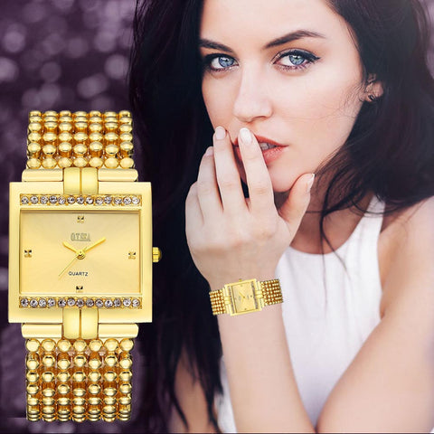 Women's Stainless Steel Quartz Watch Rhinestone Crystal Analog Wrist Watch
