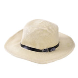 Men Wide Brim Hat Summer Beach Straw Cap Sun Floppy Foldable Hats for Adults