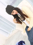 Unisex Cotton Beanies Soft Stretch Slouchy Sleep Cap Fashion Stripe Cap Baotou Cap