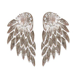 Women's Cool Jewelry Angel Wings Rhinestone Alloy Drop Stud Earrings A