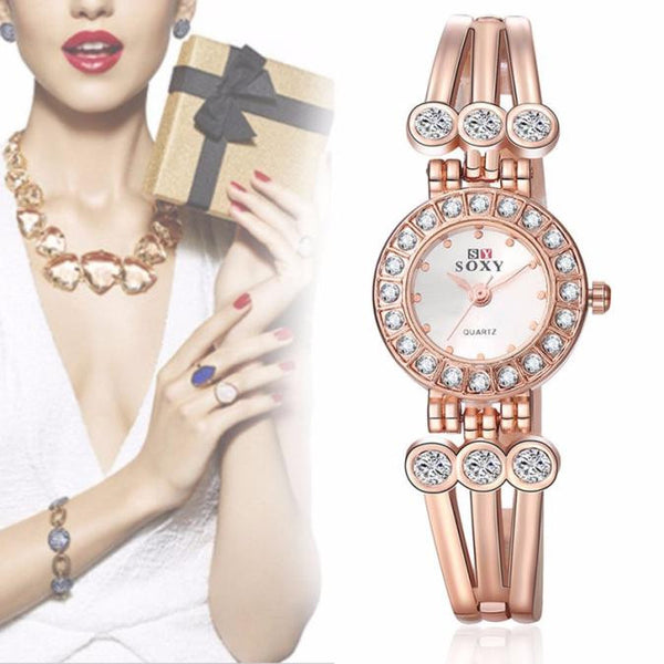 Women's Stainless Steel Band Analog Quartz Fashion Bracelet Wrist Watch