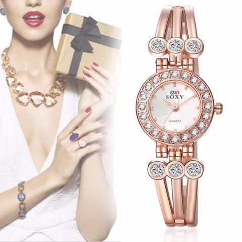 Women's Stainless Steel Band Analog Quartz Fashion Bracelet Wrist Watch
