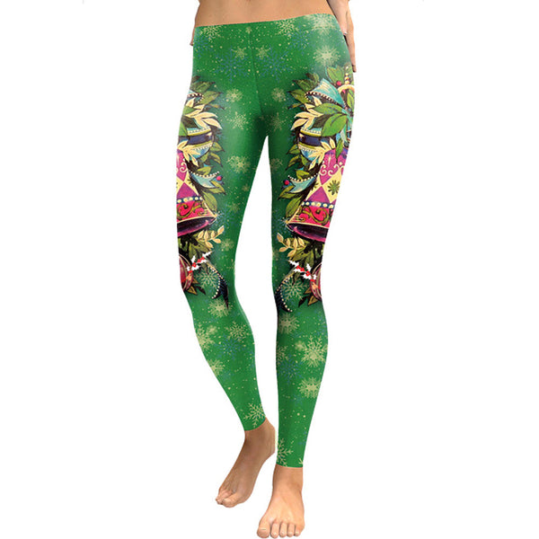 Women Digital Print Sports Running Pants Stretch Leggings Pants Athletic Trouser