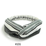 Women's Satin elastic cross headband geranium European and American hair accessories