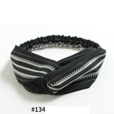 Women's Satin elastic cross headband geranium European and American hair accessories