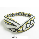 Women's Satin elastic cross headband geranium European and American hair accessories