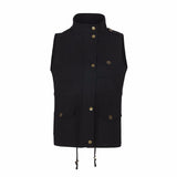 Women's Lightweight Sleeveless Stretchy Drawstring Jacket Vest with Zipper