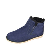 New Winter Men Warm Snow Boots PU Leather Thick Plush Men ankle Boots Male Casual Zip Shoes High Quality Plus Size