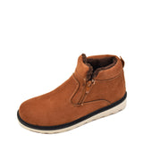 New Winter Men Warm Snow Boots PU Leather Thick Plush Men ankle Boots Male Casual Zip Shoes High Quality Plus Size