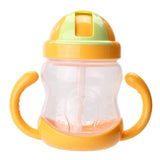 280ml Cute Baby Bottle Cup Kids Children Learn Feeding Drinking Water Handle Bottle Sippy Training Cup Baby Feeding Cup