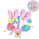 Infant Baby Activity Spiral Bed & Stroller Toy Lovely Bird Educational Plush Toy