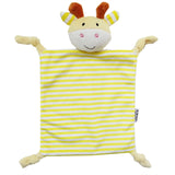Infant Teething Cloth Soft Square Striped Plush Snuggle Teether Blanket Baby Appease Towel Toy