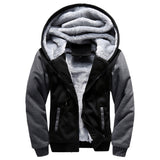 Mens M-5XL Hoodie Winter Warm Fleece Zipper Jacket Outwear Coat