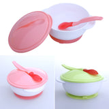 Children's Baby Dish Baby Feeding Dishes Bowl Training Spoon Suction Cup Bowl Tableware Kids Child Food Container Feeder Set
